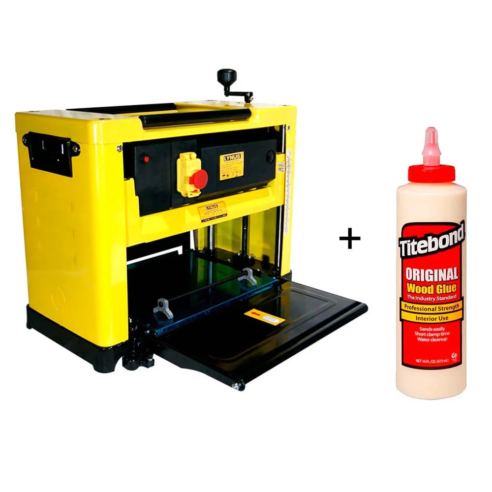 Kit Plaina Desengrossadeira 13 PDL-1300 Lynus e Cola para Madeira Original 473ml