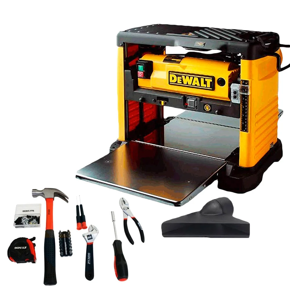 Kit Plaina Desengrosso Portátil 317mm DW733 DeWalt e Conjunto de Ferramentas 220 Volts