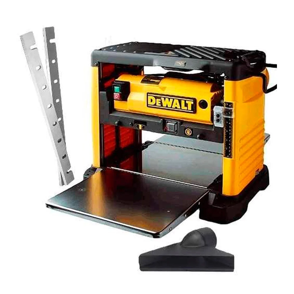 Kit Plaina Desengrosso Portátil DW733 DeWalt e Coletor de Pó e 2 Lâminas 220 Volts