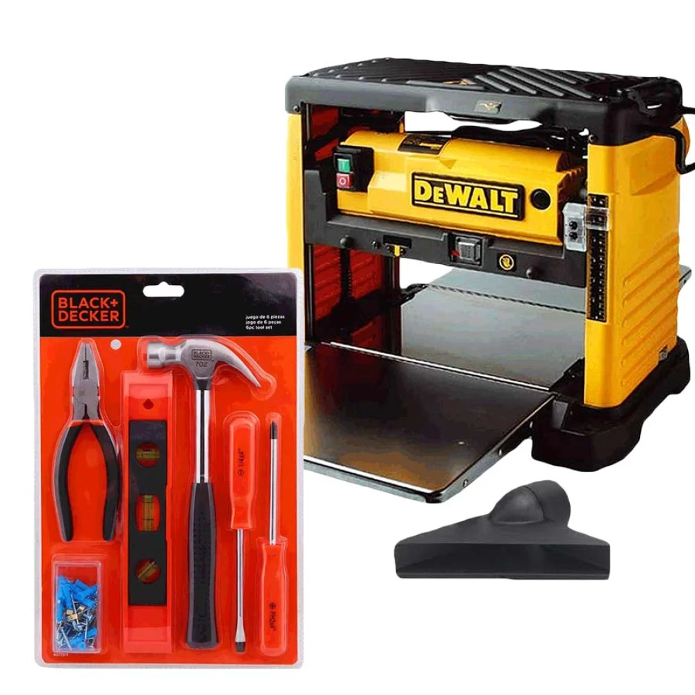 Kit Plaina Desengrosso Portátil DW733 DeWalt e Combo Ferramentas Gerais 220 Volts