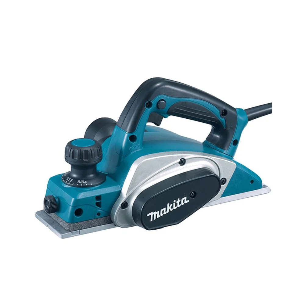 Kit Plaina Elétrica 82mm KP0800 Makita e 2 Facas e Luva e Óculos de Proteção