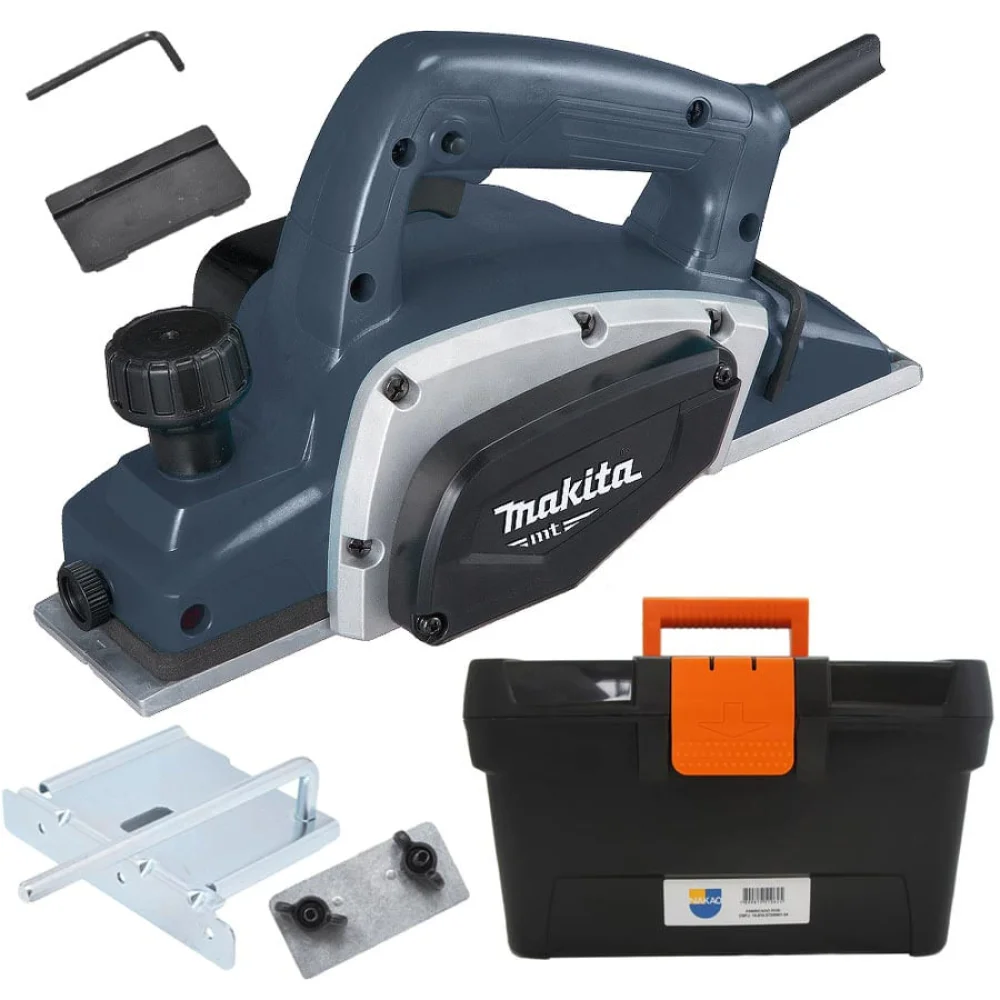 Kit Plaina Elétrica Profissional M1902G Makita e Caixa de Ferramentas 16 Pol