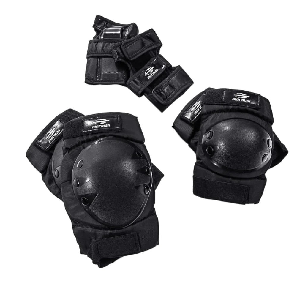 Kit Proteção Mormaii Preto para Skate e Patins 497700 Belfix