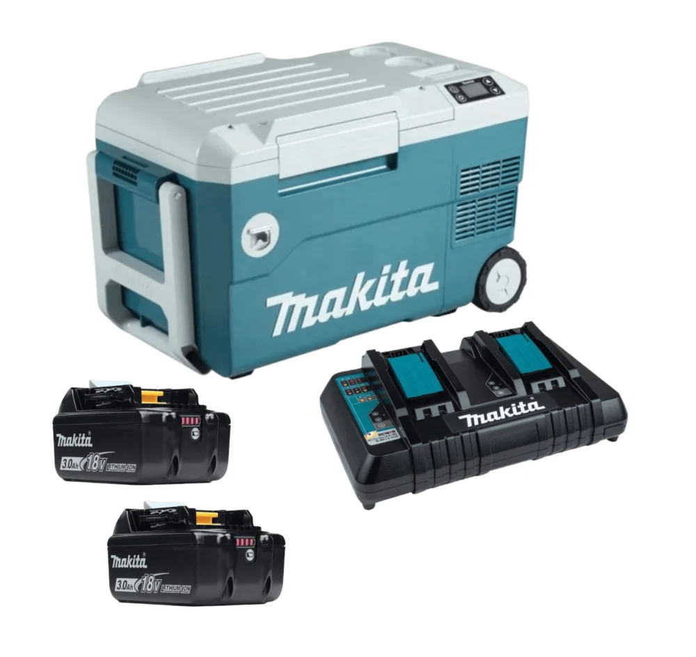 Kit Refrigerador e Aquecedor DCW180Z Makita e 2 Baterias 18V 3.0Ah e Carregador