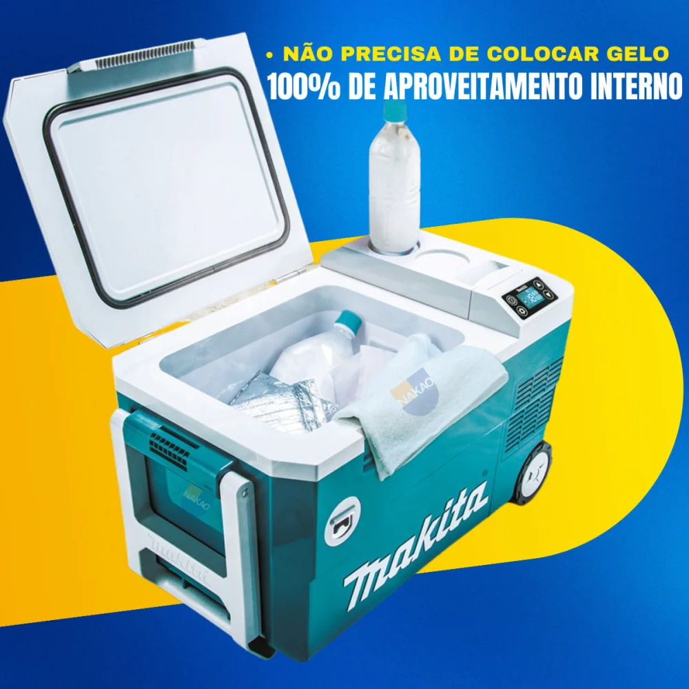 Kit Refrigerador e Aquecedor DCW180Z Makita e 2 Baterias 6.0Ah e Carregador 18SD