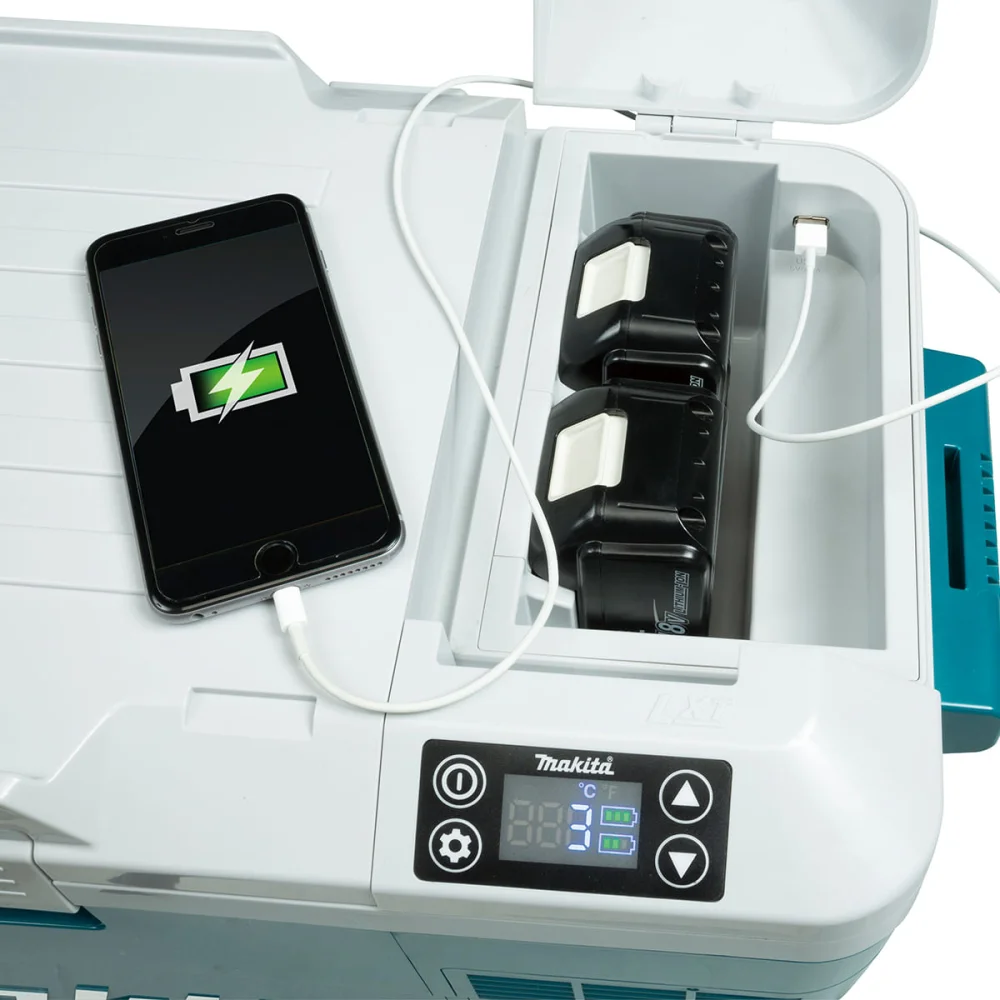 Kit Refrigerador e Aquecedor DCW180Z Makita e 2 Baterias 6.0Ah e Carregador 18SD