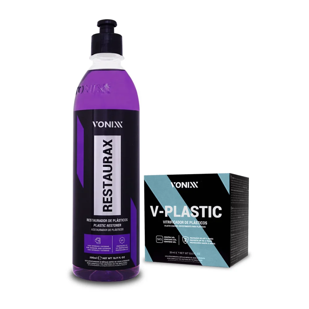Kit Restaurador de Plásticos 2009015 Vonixx e Vitrificador para Plásticos 2018007