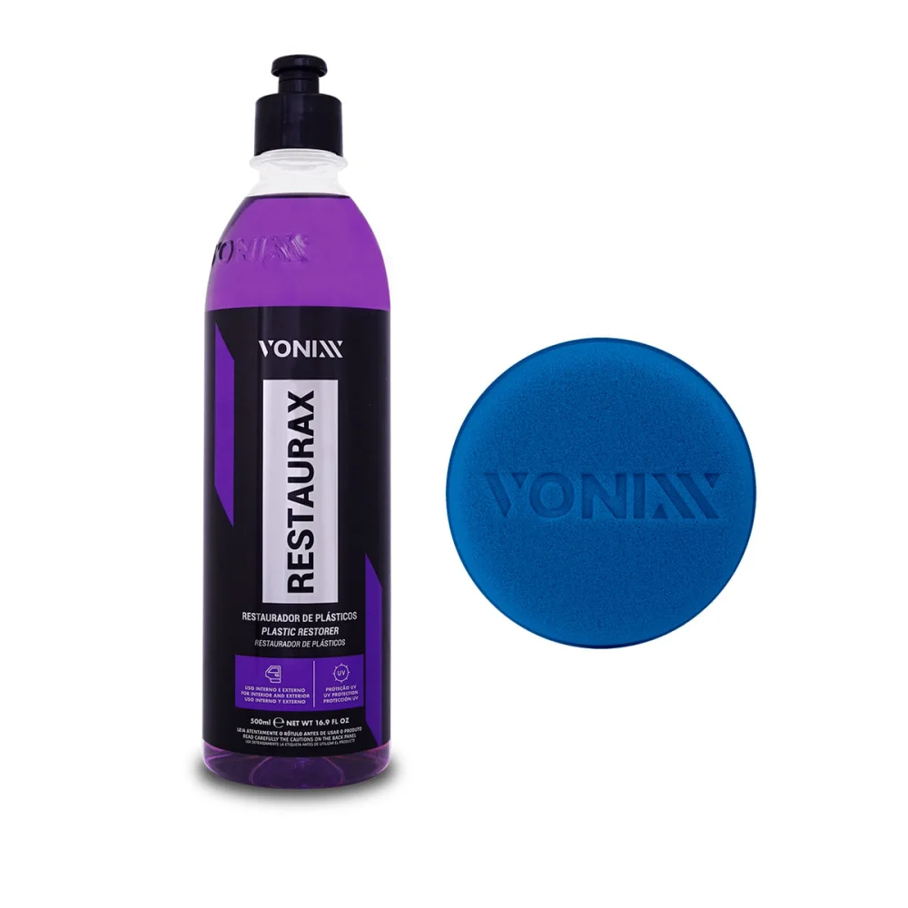 Kit Restaurador de Plásticos Aplicador 2009015 Vonixx e Aplicador de Espuma