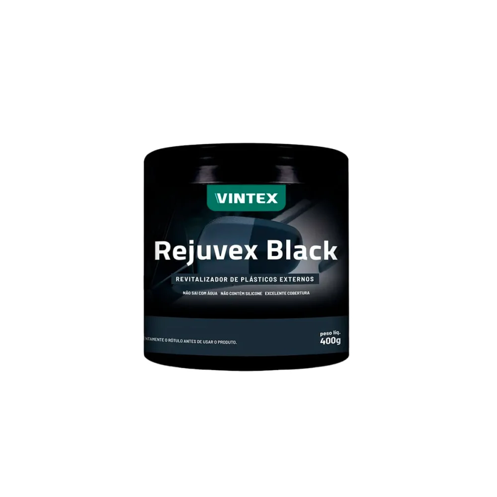 Kit Revitalizador de Plásticos Black 2008060 400g Vonixx e 2 Aplicadores de Espuma