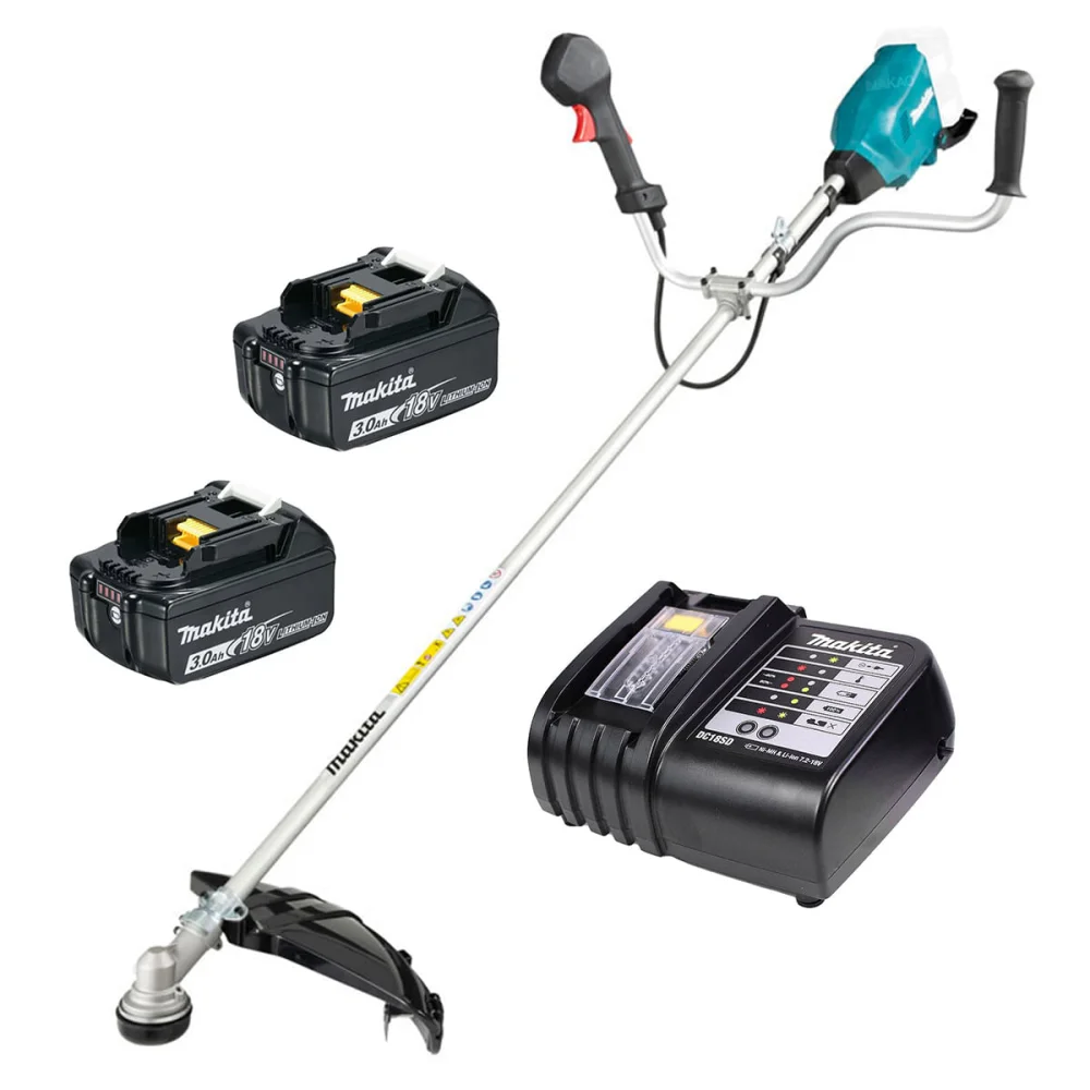 Kit Roçadeira DUR369AZ e 2 Baterias 18V 3.0Ah e Carregador Makita