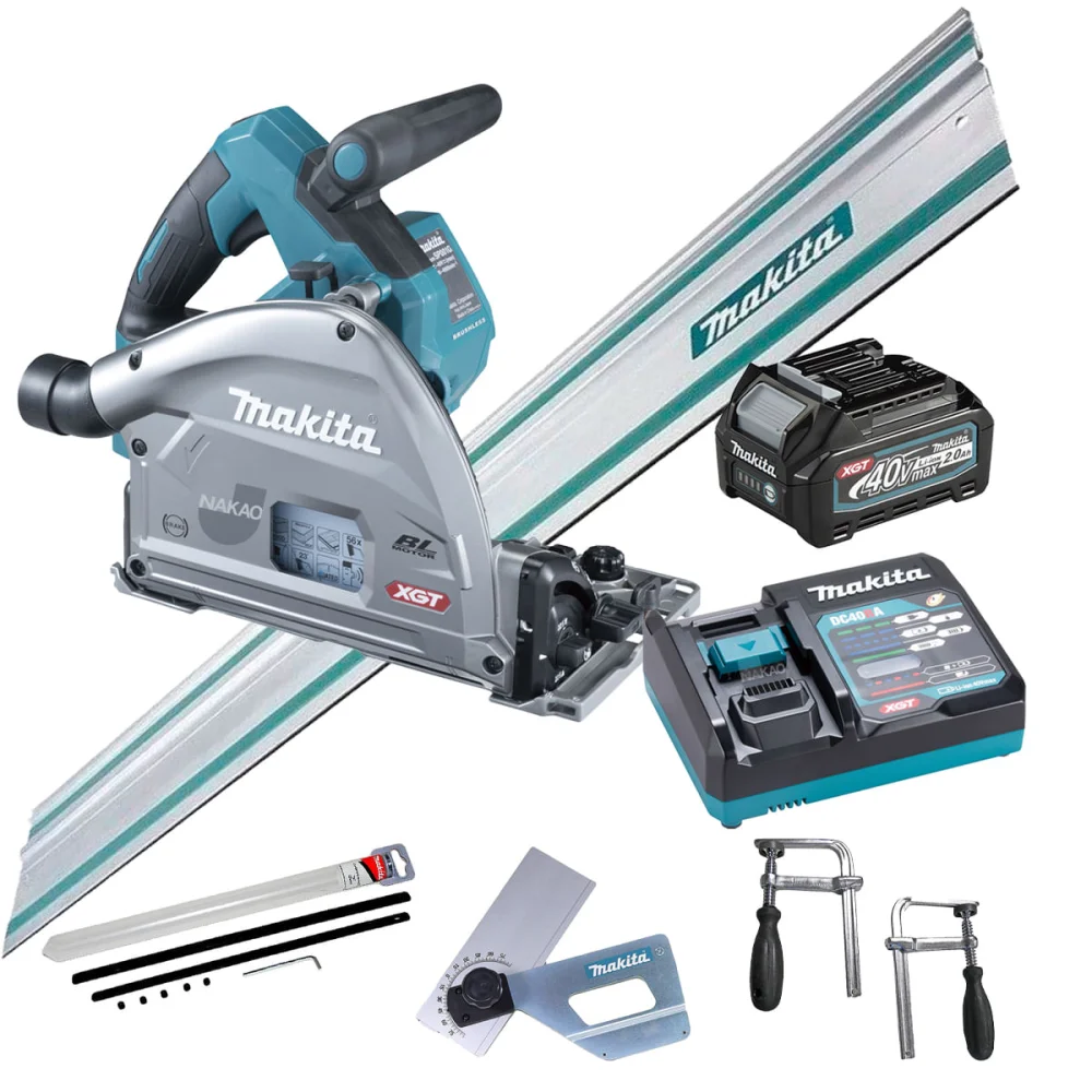 Kit Serra Circular 40V SP001GZ Bat Carreg Trilho 150 Sarg Conector Cj Ajust Âng 220 Volts