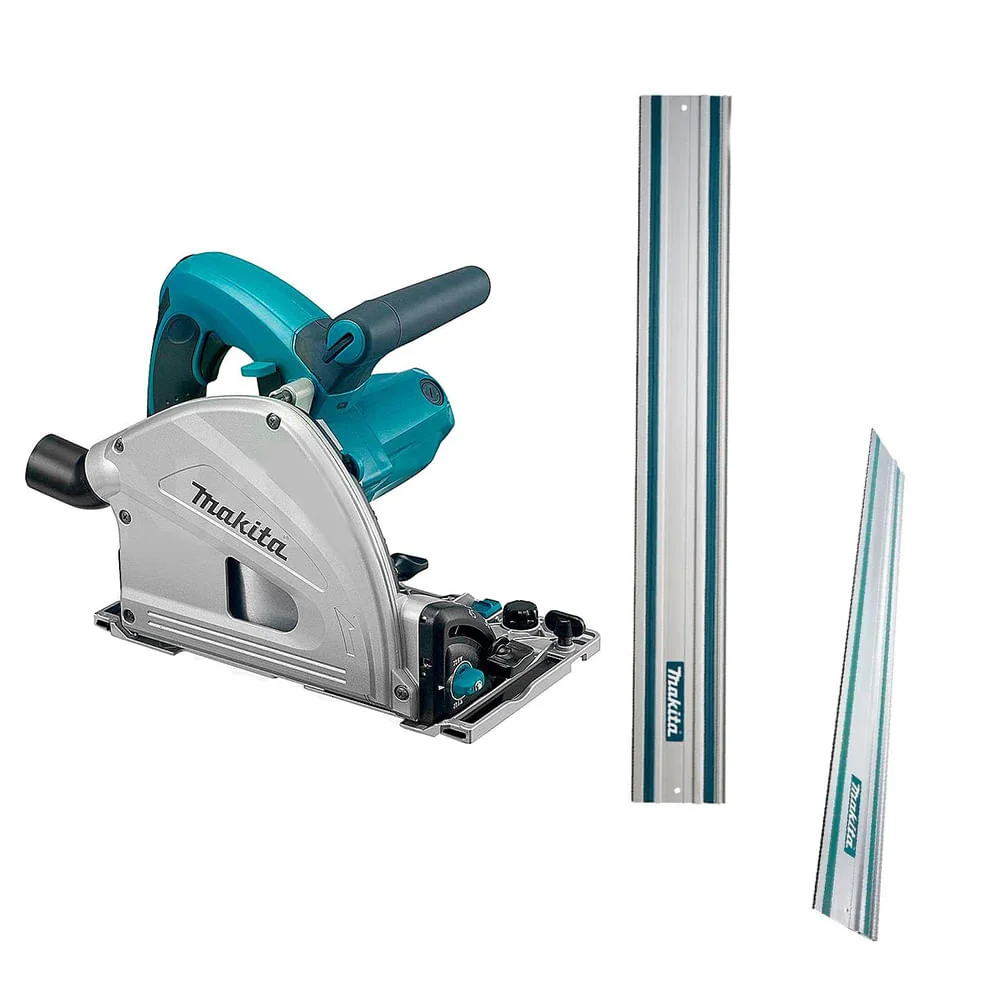 Kit Serra Circular de Trilho 1.300W SP6000 Makita e 1 Trilho de 1.4 e 3 Metros