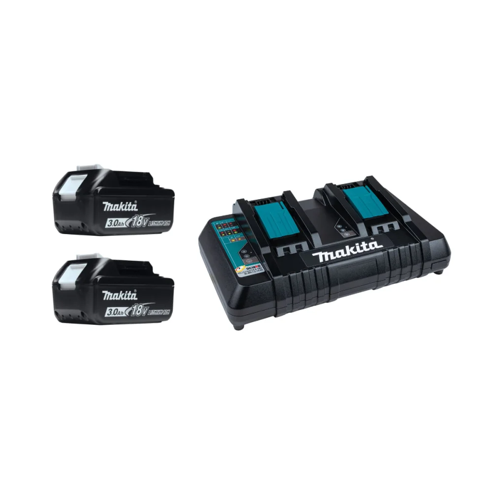 Kit Serra Circular de Trilho DSP600Z Makita e 2 Baterias 18V 3.0Ah e Carregador