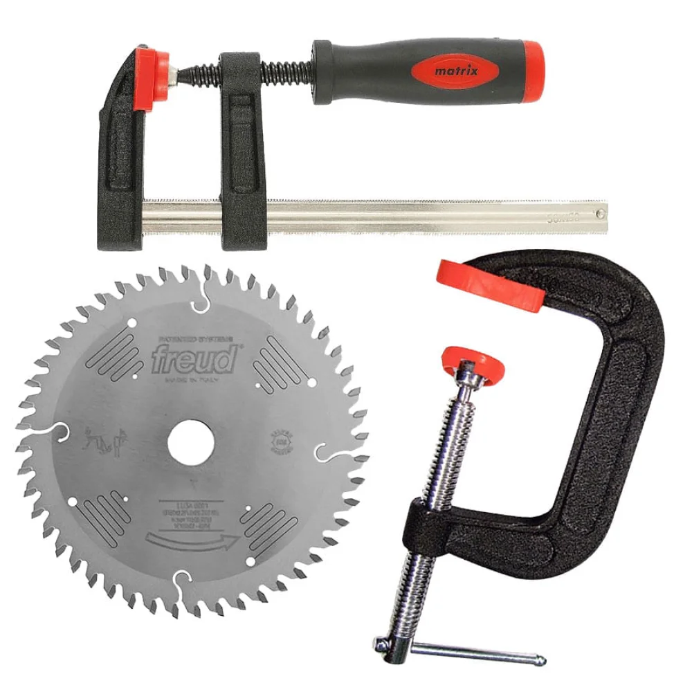 Kit Serra Circular de Trilho SP6000 Makita e Grampos Sargento Nº3 e Nº8