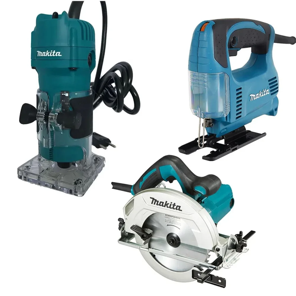 Kit Serra Circular HS7010 e Tupia 3709 e Serra Tico Tico 4327 Makita