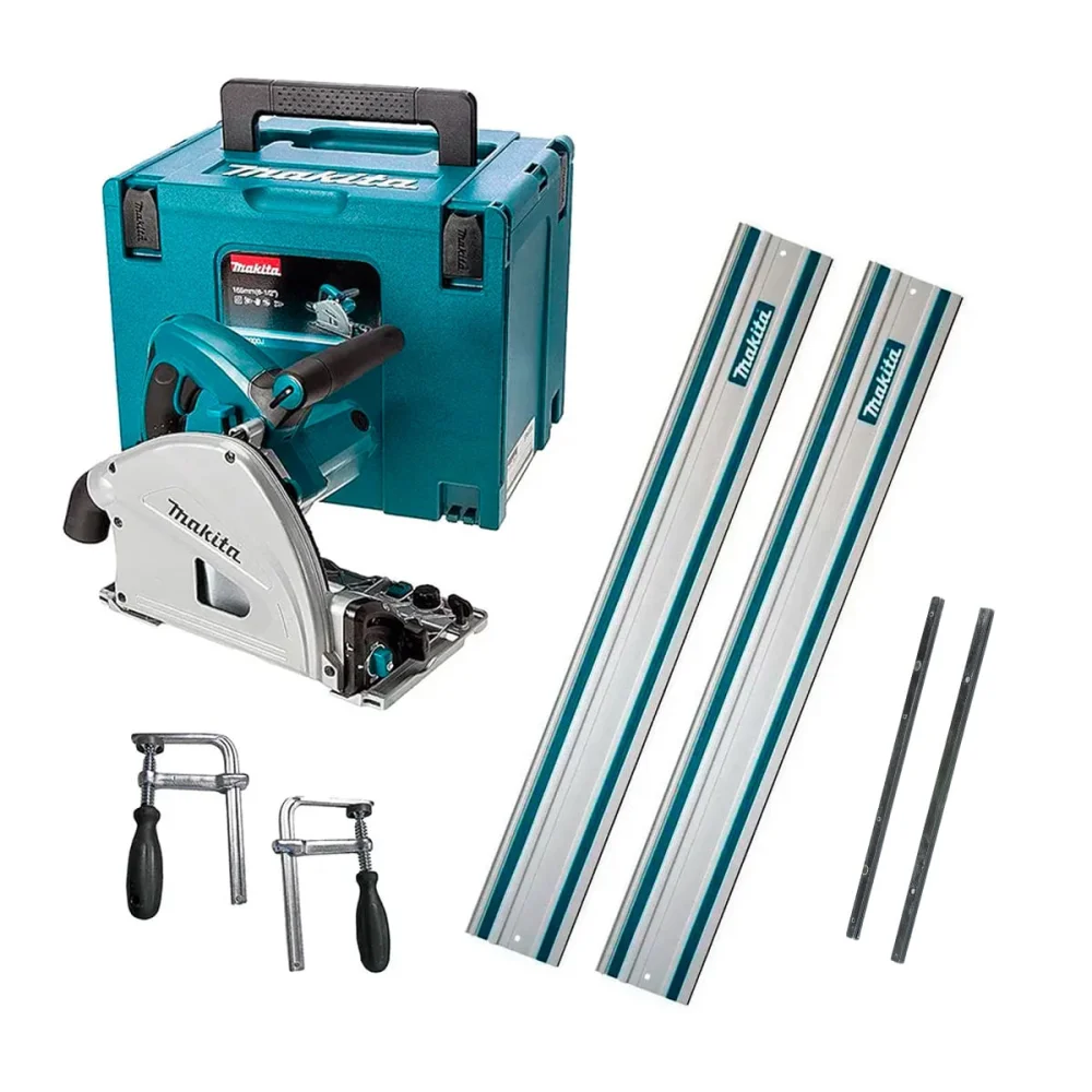 Kit Serra Circular Maleta SP6000J Makita e 2 Trilhos 1m e Conector e 2 Sargentos