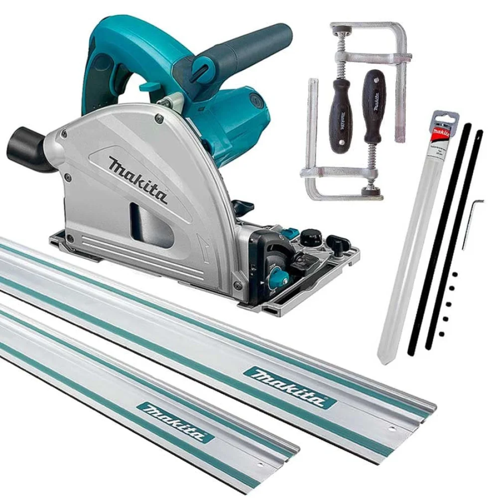 Kit Serra Circular SP6000 Makita e 1Trilho 1.4 e 1.9 m e 1Conector e 2Sargentos
