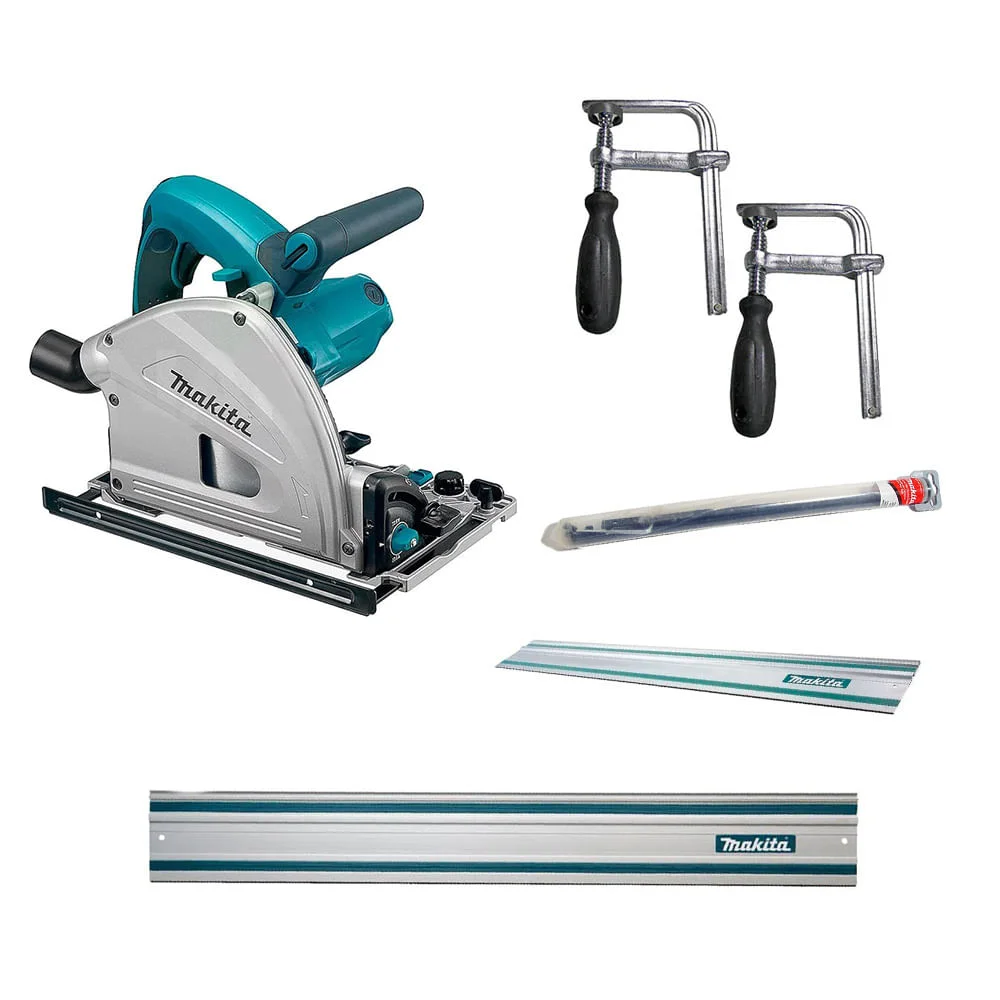 Kit Serra Circular SP6000 Makita e 1Trilho 1.5 e 3m e 1 Conector e 2 Sargentos