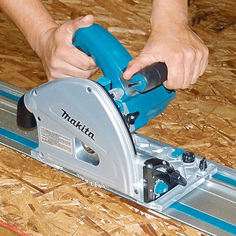 Kit Serra Circular SP6000J Makita 3Trilho 1m 2Conector 2Sargento Coletor e Disco