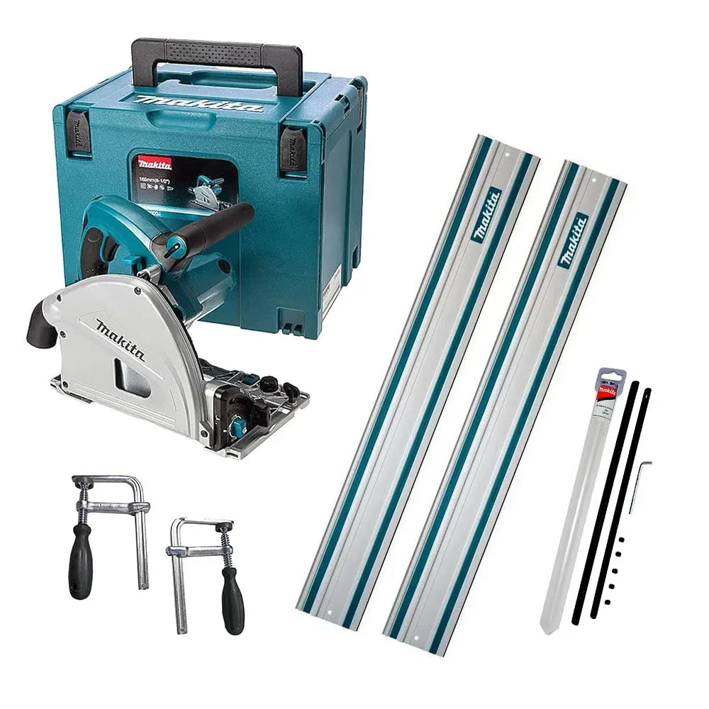 Kit Serra Circular SP6000J Makita e 2 Trilhos 1 Metro e Conector e 2 Sargentos