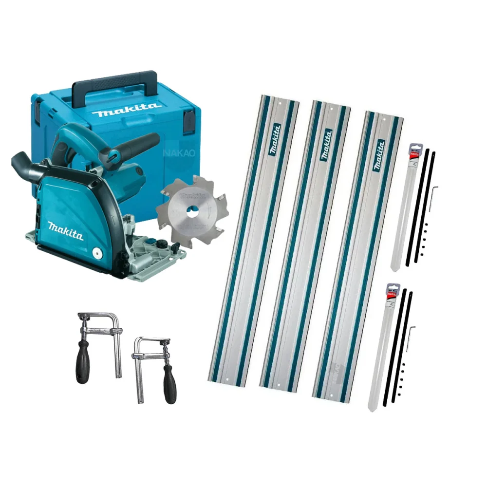 Kit Serra Fresadora de Alumínio CA5000XJ Makita 3Trilhos1M 2Conectores 2Sargentos