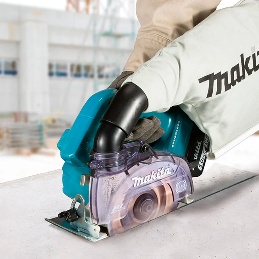 Kit Serra Mármore 125mm e 2 Bateria 18V 5.0Ah e Carregador Duplo DCC500 Makita