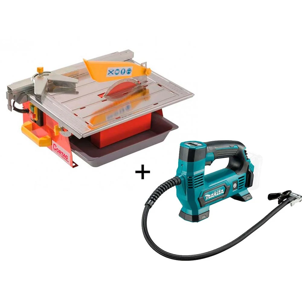 Kit Serra Mármore Cortag e Compressor à Bateria Não Acompanha MP100DZ Makita