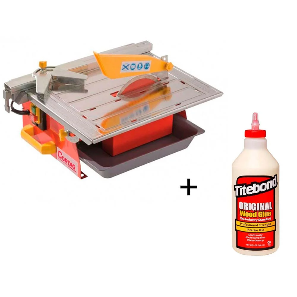 Kit Serra Mármore de Bancada 550 Watts Cortag e Cola para Madeira Original 946ml