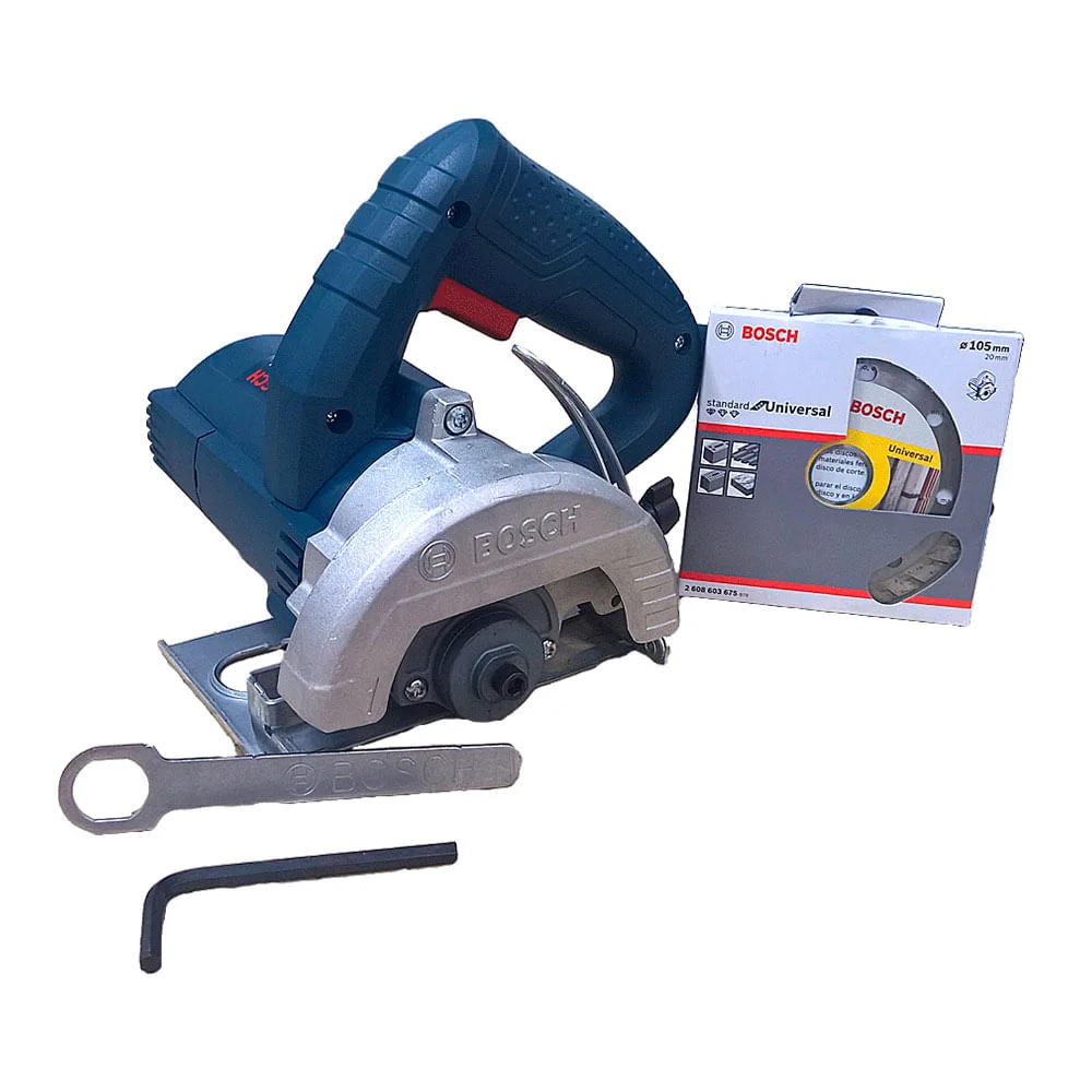 Kit Serra Mármore Titan 125mm 1.500 Watts Bosch e Maleta Ferramentas 110 Volts