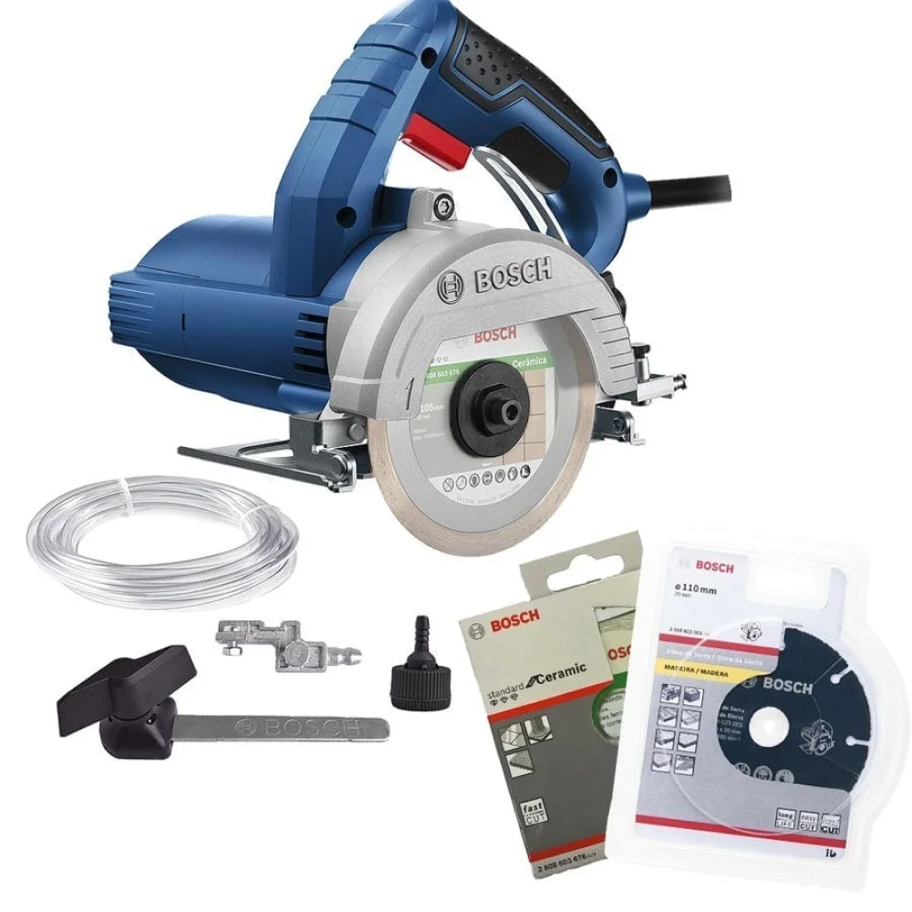 Kit Serra Mármore Titan GDC 151 Bosch e Disco de Corte e Disco para Madeira