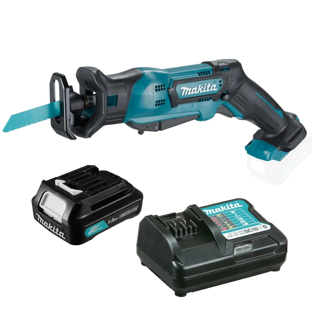 Kit Serra Sabre à Bateria 12V JR103DZ Makita e Bateria 12V 1.5Ah e Carregador