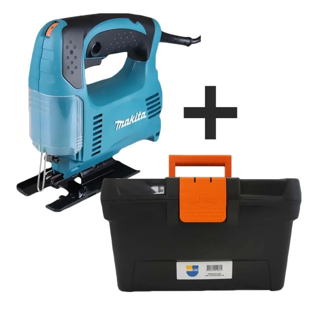 Kit Serra Tico Tico 450 Watts 4327 Makita e Caixa de Ferramentas 16 Pol