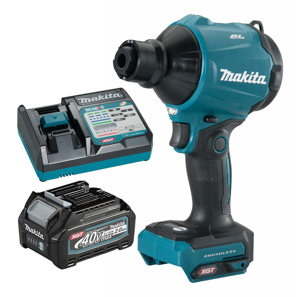Kit Soprador à Bateria 40V Max AS001GZ Makita e Bateria 40V 2.0Ah e Carregador