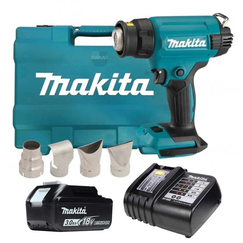 Kit Soprador Térmico à Bateria 18V DHG181ZK Makita e Bateria e Carregador
