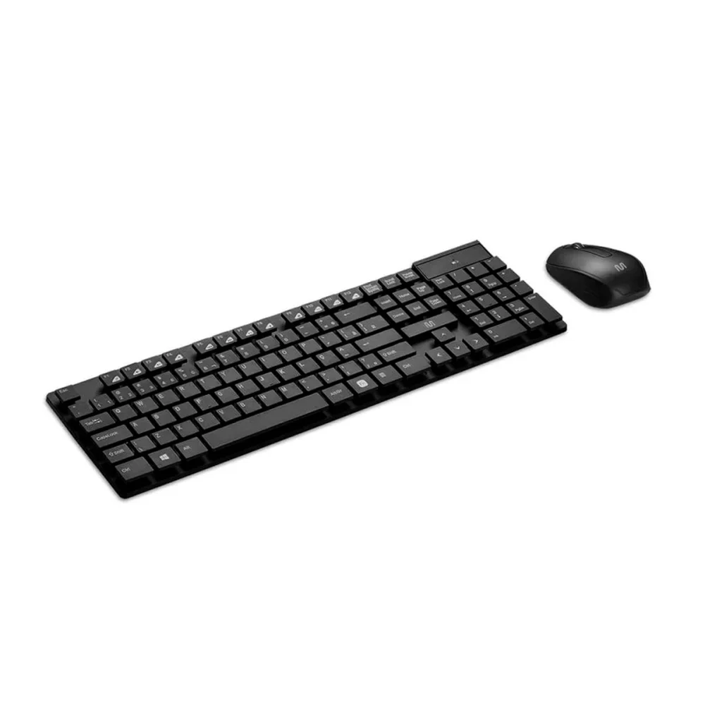 Kit Teclado e Mouse sem Fio Compacto USB 1200Dpi Preto TC251 Multilaser