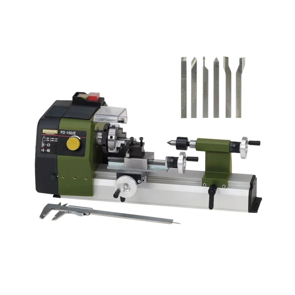 Kit Torno Mecânico de Precisão 24150 Proxxon e Conjunto de 6 Ferros de Tornear 220 Volts