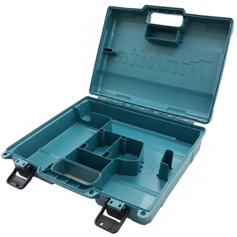 Kit Tupia 6mm 3709 Makita e 12 Fresas Dupla 1/4 Pol e Maleta Plástica 821661-1