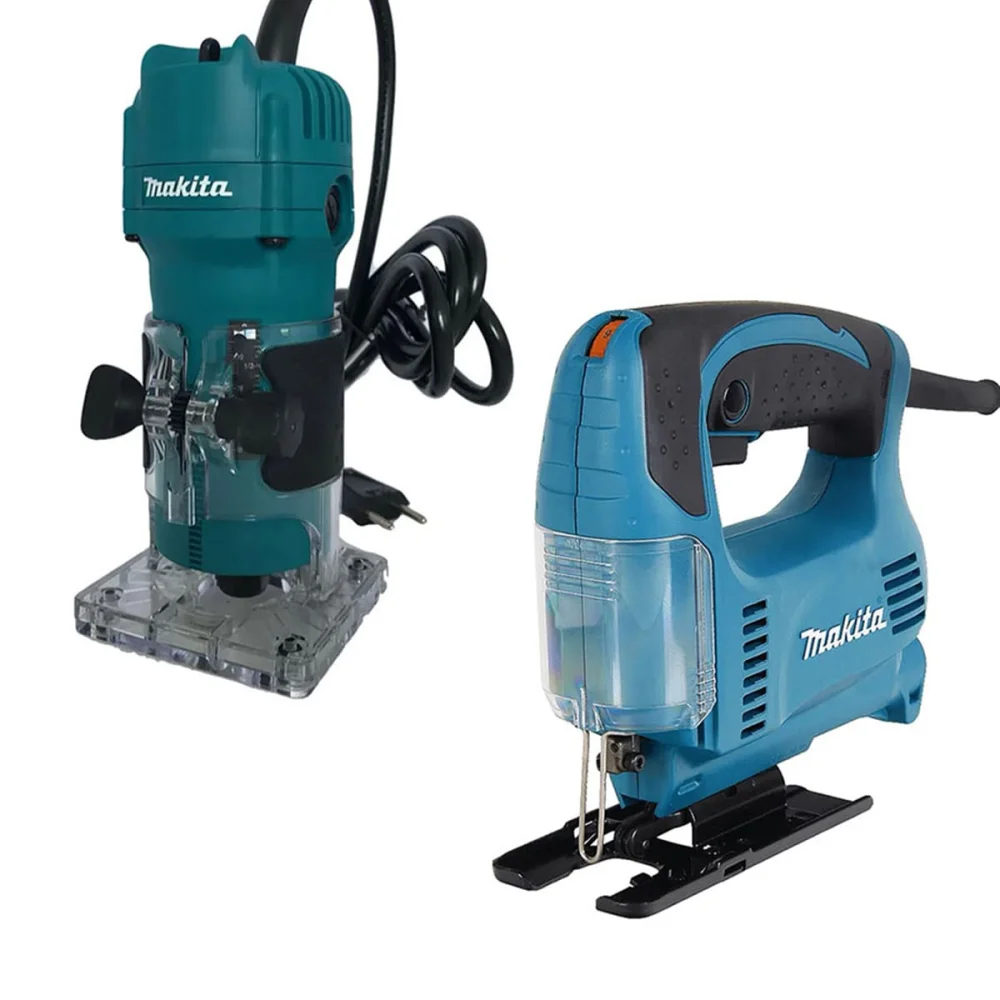 Kit Tupia 6mm 530 Watts 3709 e Serra Tico Tico 450 Watts 4327 Makita