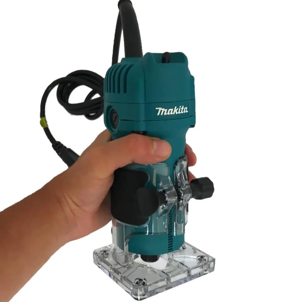 Kit Tupia 6mm 530 Watts 3709 Makita e Jogo de Fresas com 3 Peç