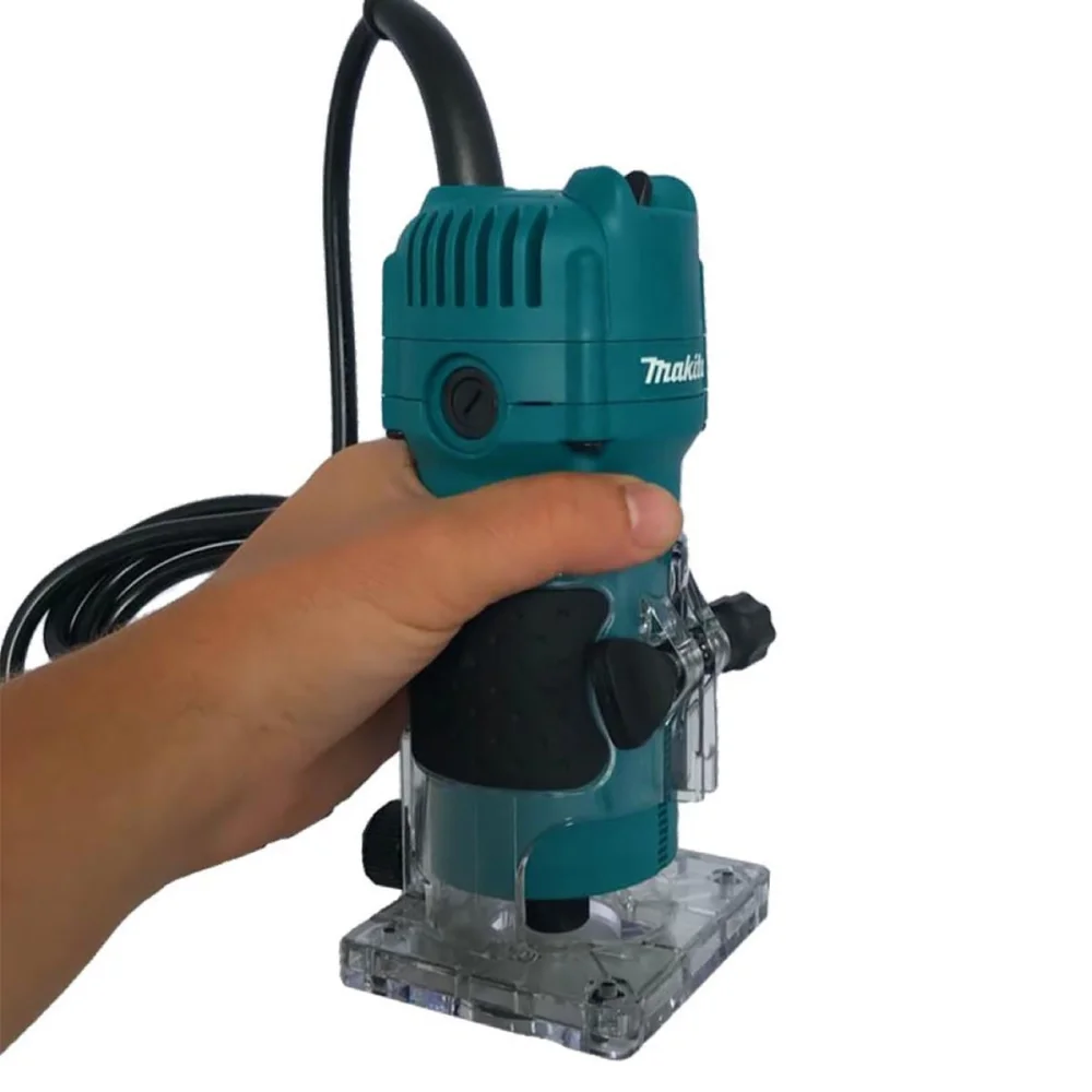 Kit Tupia 6mm 530 Watts 3709 Makita e Jogo de Fresas com 3 Peç