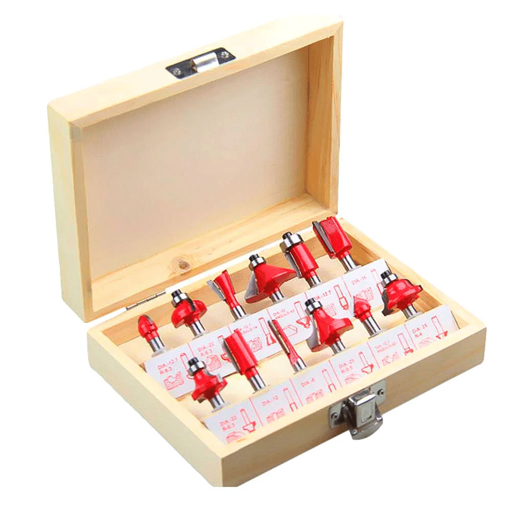 Kit Tupia 6mm 530 Watts 3709 -P e 3 Fresas D-16461 Makita e Jogo de 12 Fresas 110 Volts