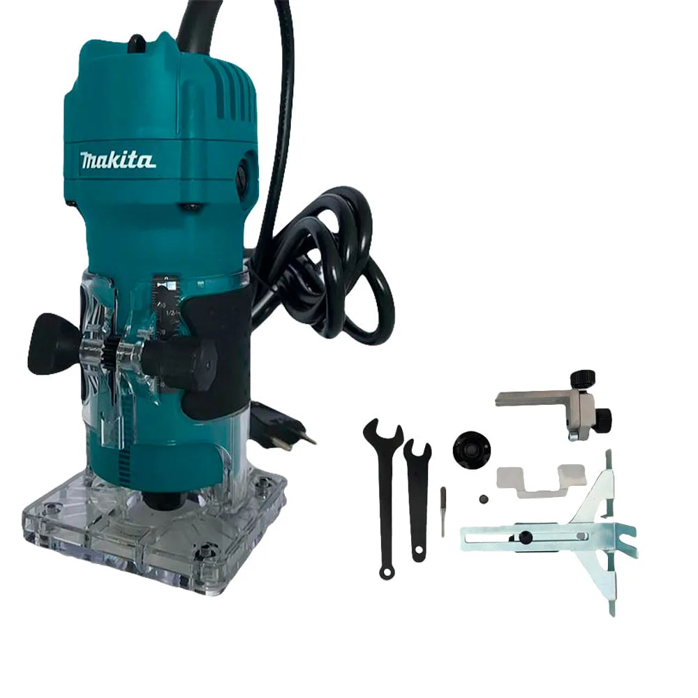 Kit Tupia 6mm 530 Watts 3709 -P e 3 Fresas D-16461 Makita e Jogo de 12 Fresas 220 Volts