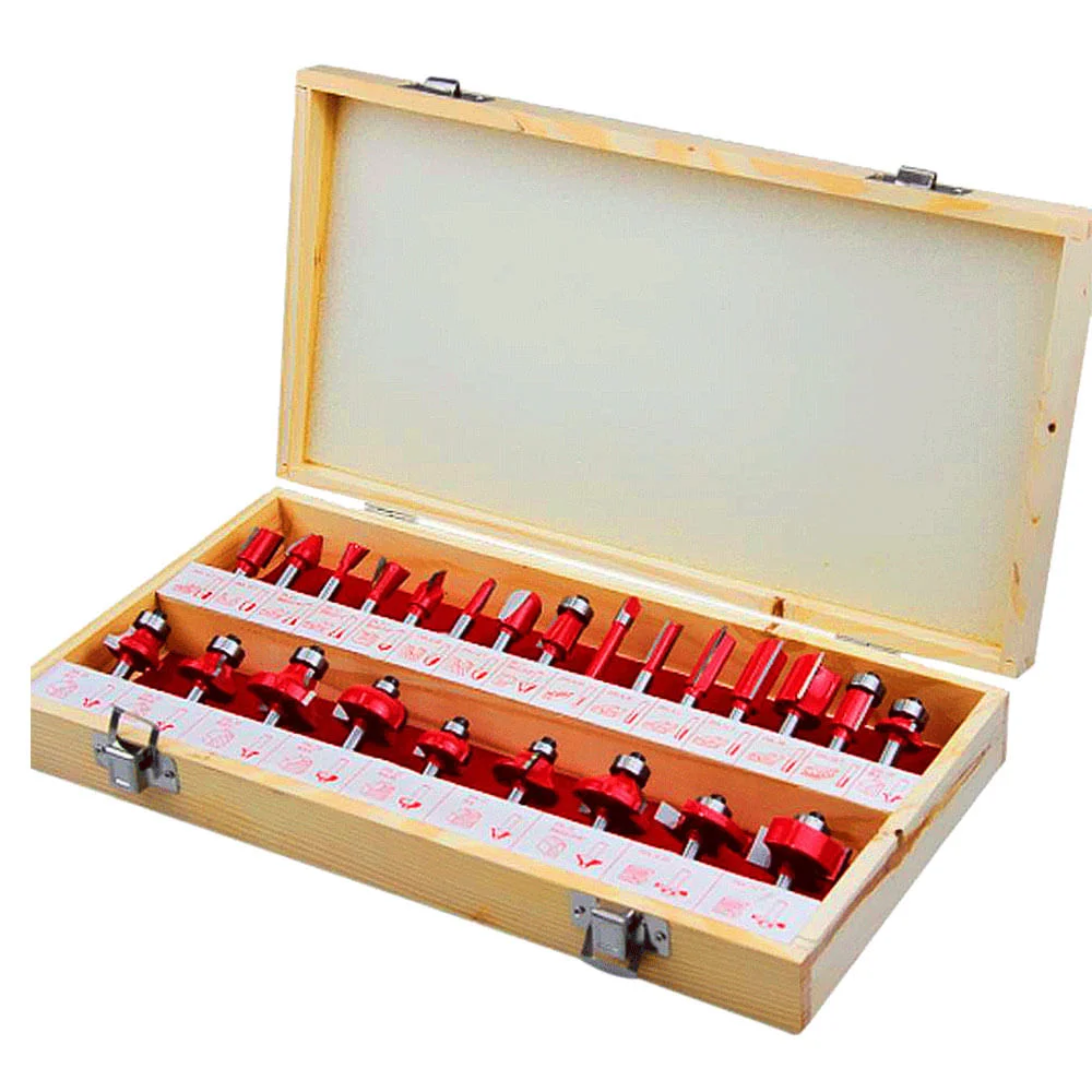 Kit Tupia 6mm 530 Watts 3709 -P e 3 Fresas D-16461 Makita e Jogo de 24 Fresas 110 Volts