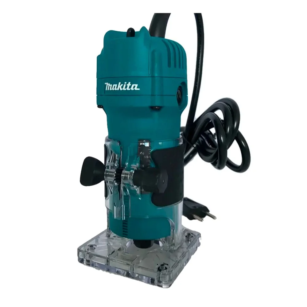 Kit Tupia 6mm 530W 3709 Makita e Jogo de Fresas para Madeira 6mm NKF
