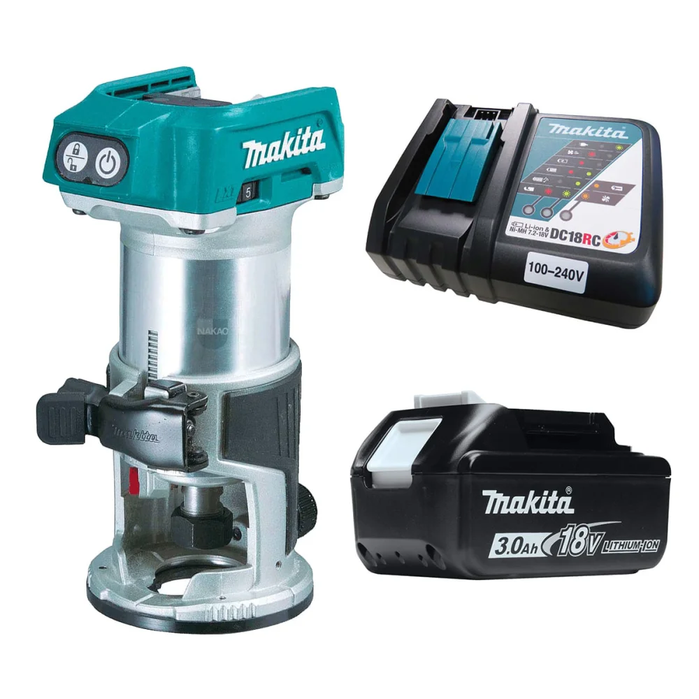 Kit Tupia à Bateria DRT50Z Makita e Bateria 18V 3.0Ah e Carregador DC18RC