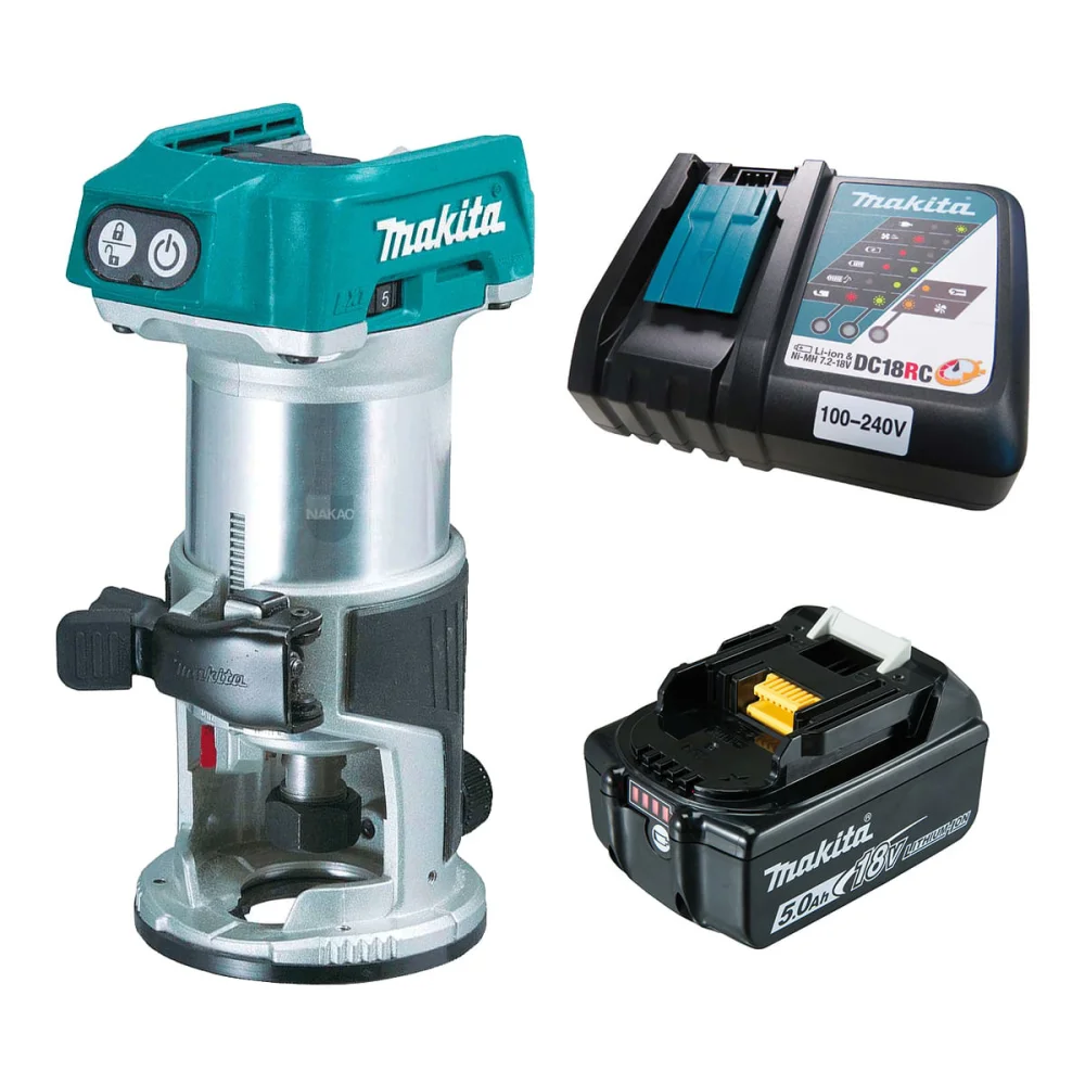 Kit Tupia à Bateria DRT50Z Makita e Bateria 18V 5.0Ah e Carregador DC18RC
