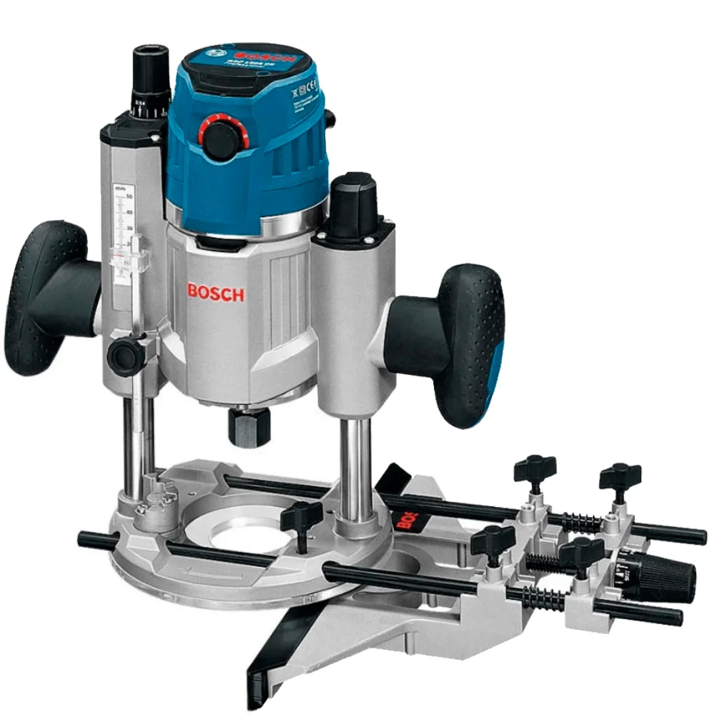 Kit Tupia com Base Imersão OF 1600 CE Bosch e 2 Cjs de Fresas para Madeira NKF