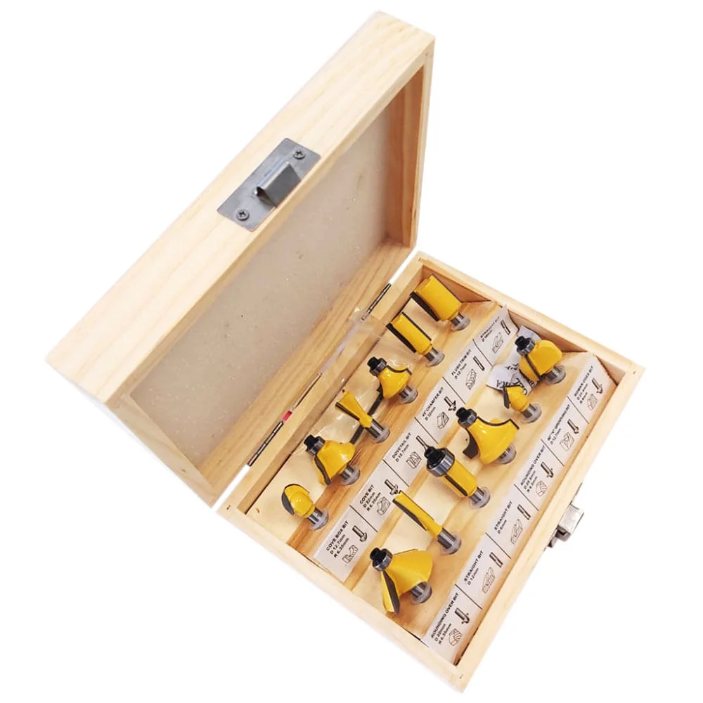 Kit Tupia com Bases 6mm Makita + 2 Cjs de Fresas para Madeira - NKF