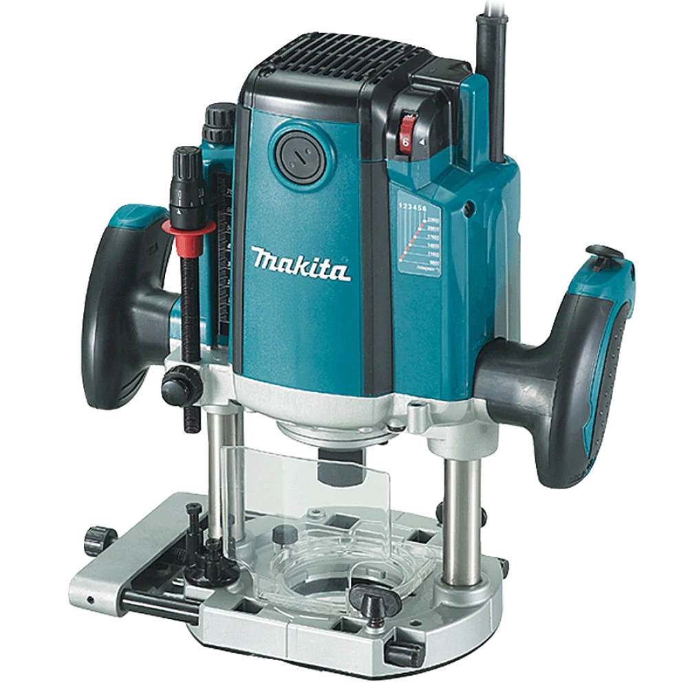 Kit Tupia de Coluna 12mm 1650W RP2301FC Makita + Kit de 24 Fresas para Madeira 1/4 - 110 Volts