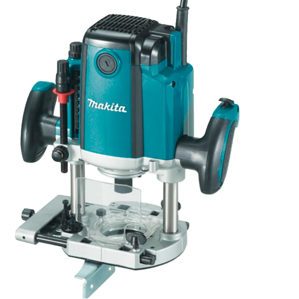 Kit Tupia de Coluna 12mm RP1801F Makita e Conjunto de Fresas para Madeira NKF